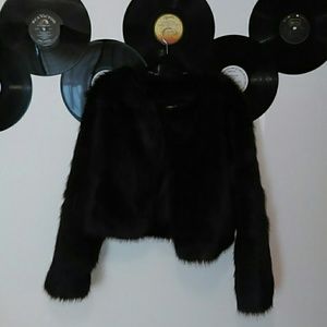 Black faux fur Fashion Nova jacket